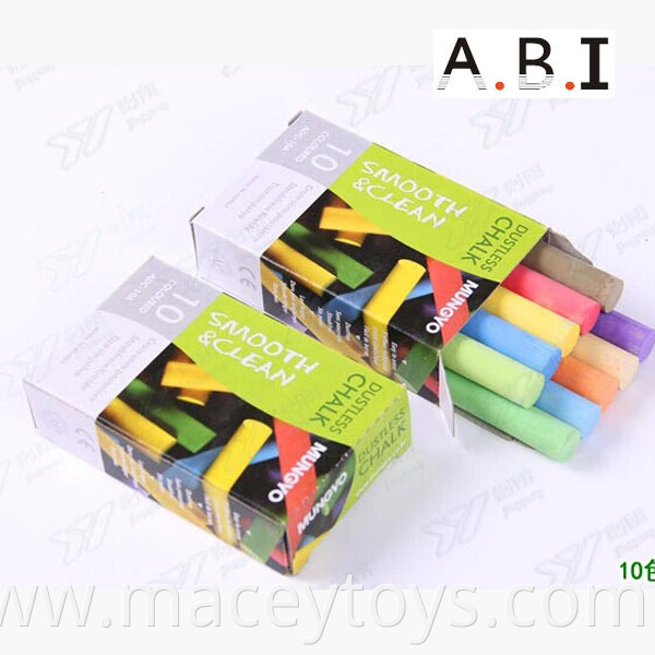 100 pcs White Color Dustless Chalk For School